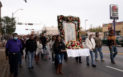 Parish Celebrates Our Lady of Guadalupe with Procession Through Athens