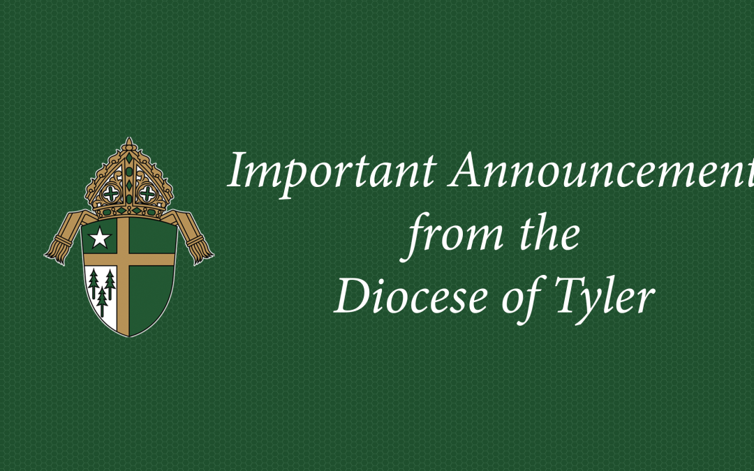 Important Announcement from the Diocese